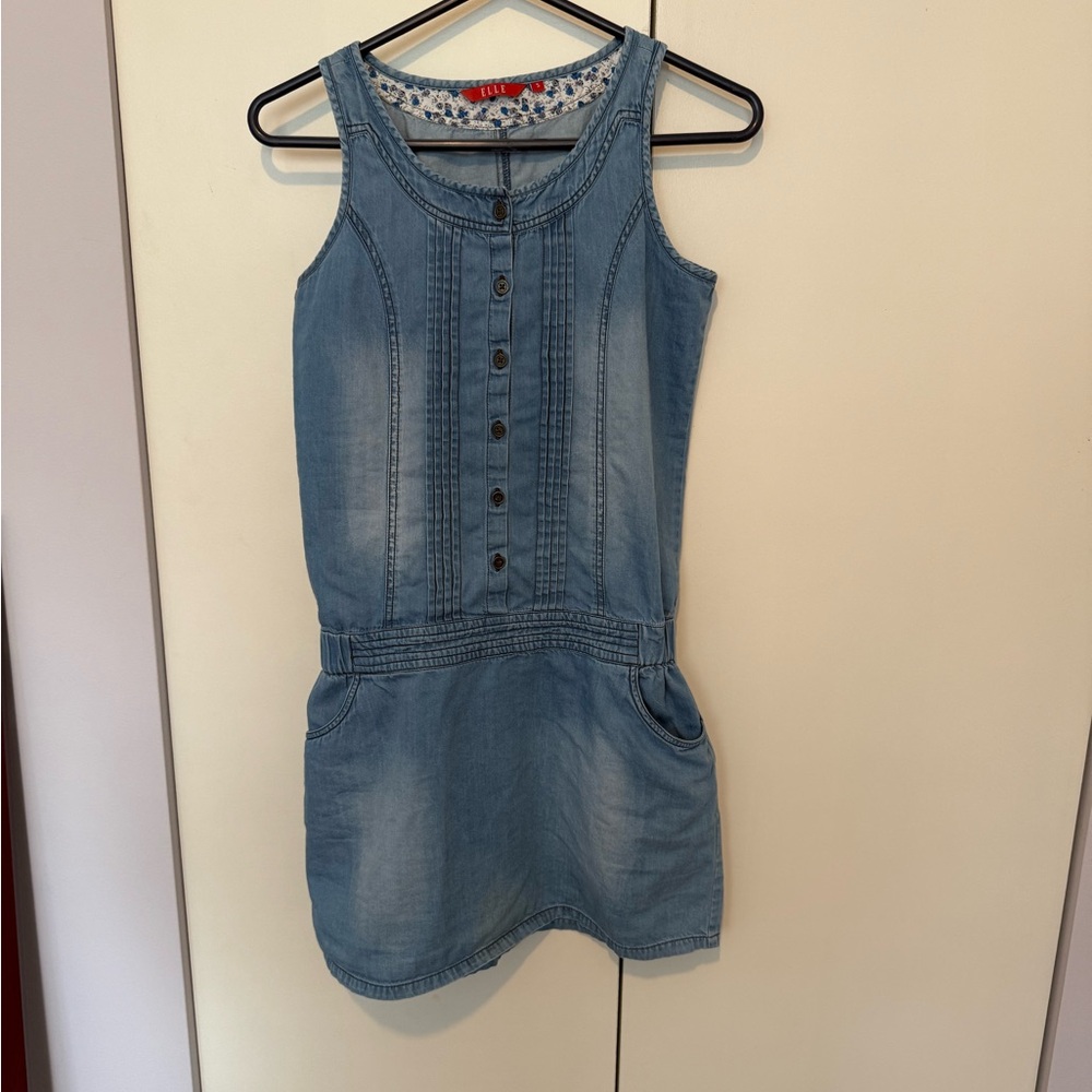 Elle Denim Sleeveless Dress w/ pockets